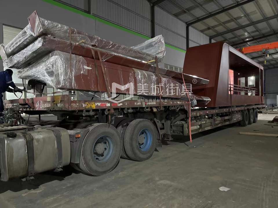 2022.10.6美城街具供應忻州第二車、第三車候車亭發(fā)貨記錄